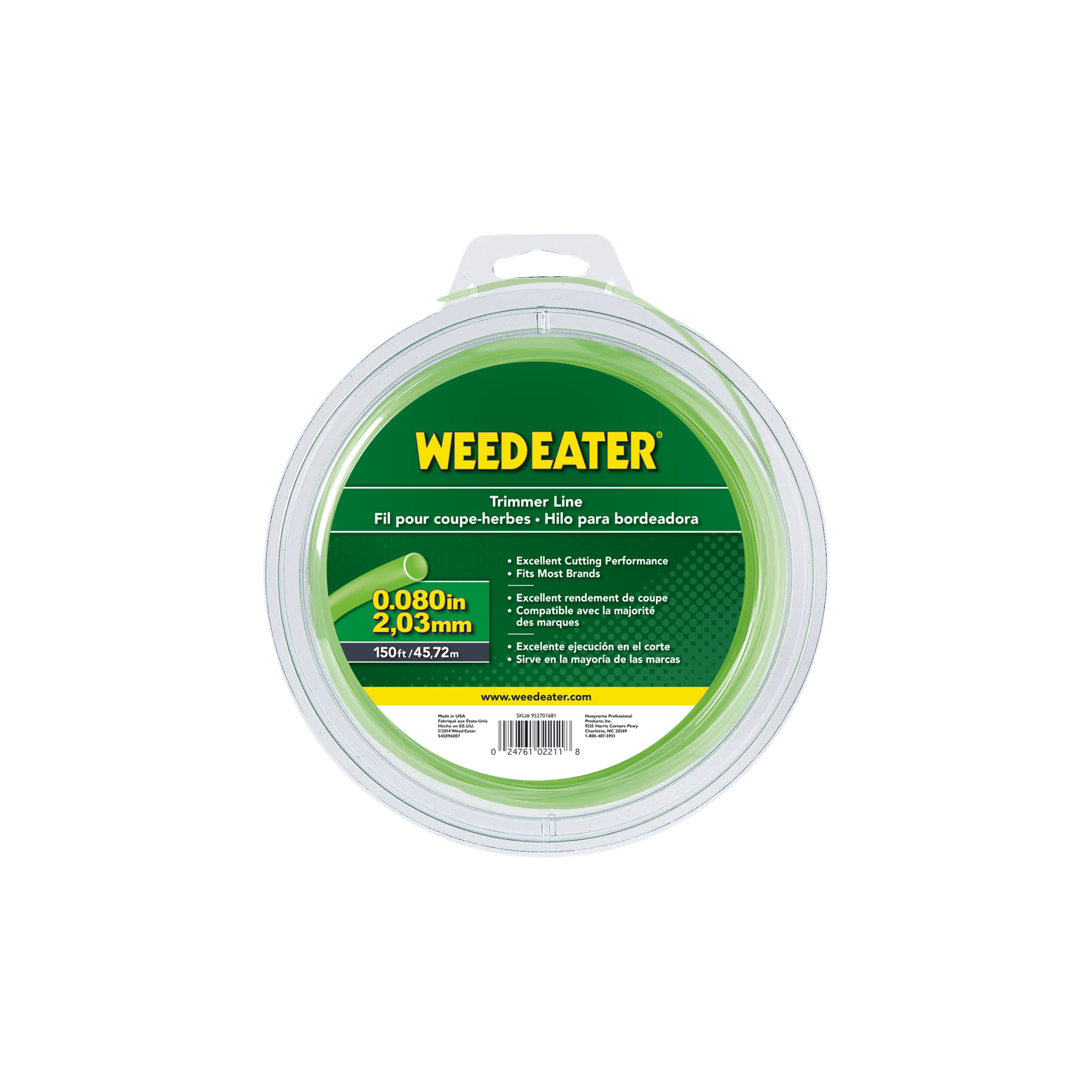Image for Weed Eater .080" x 150' Round Trimmer Line from HusqvarnaB2C