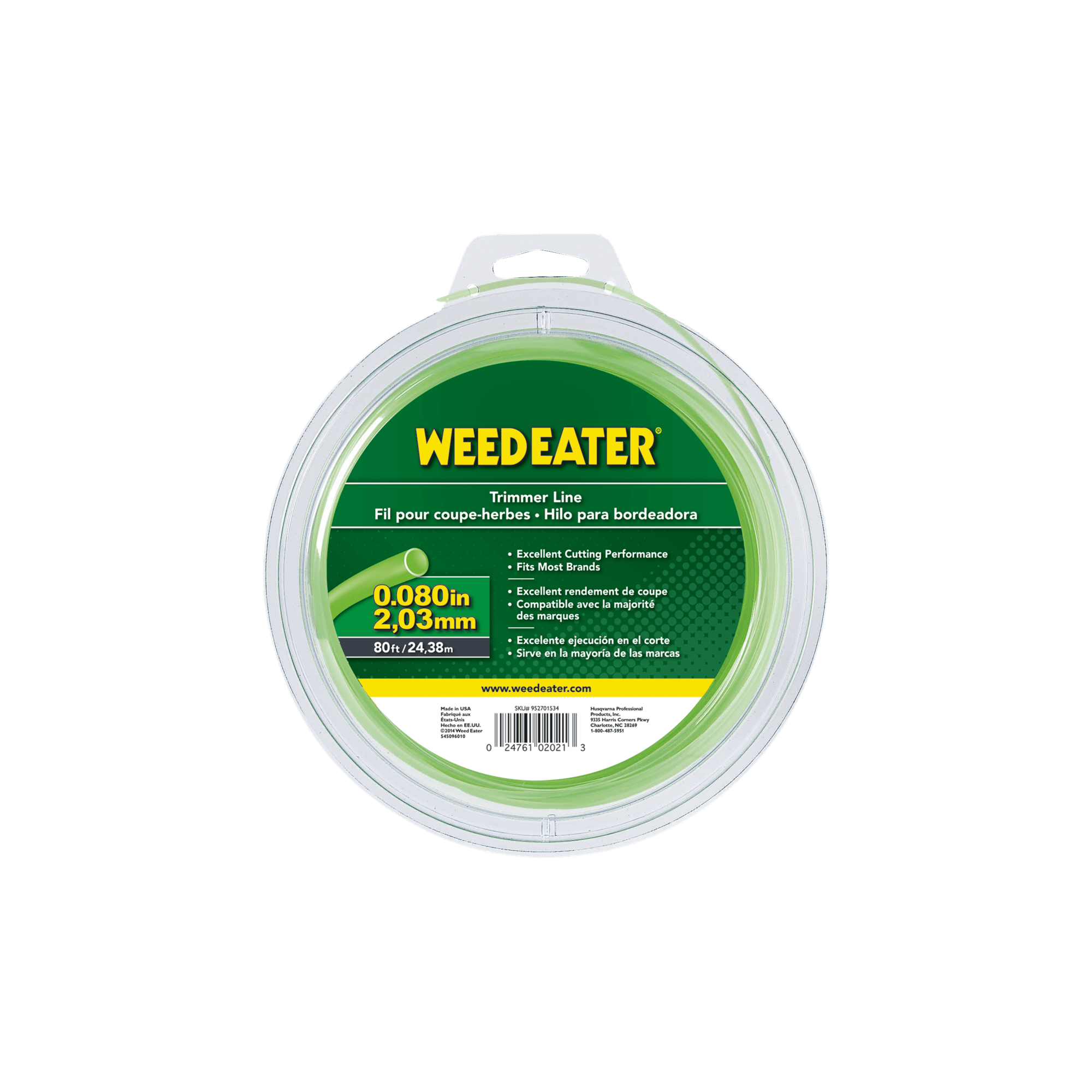 Image for Weed Eater .080" x 80' Round Trimmer Line from HusqvarnaB2C